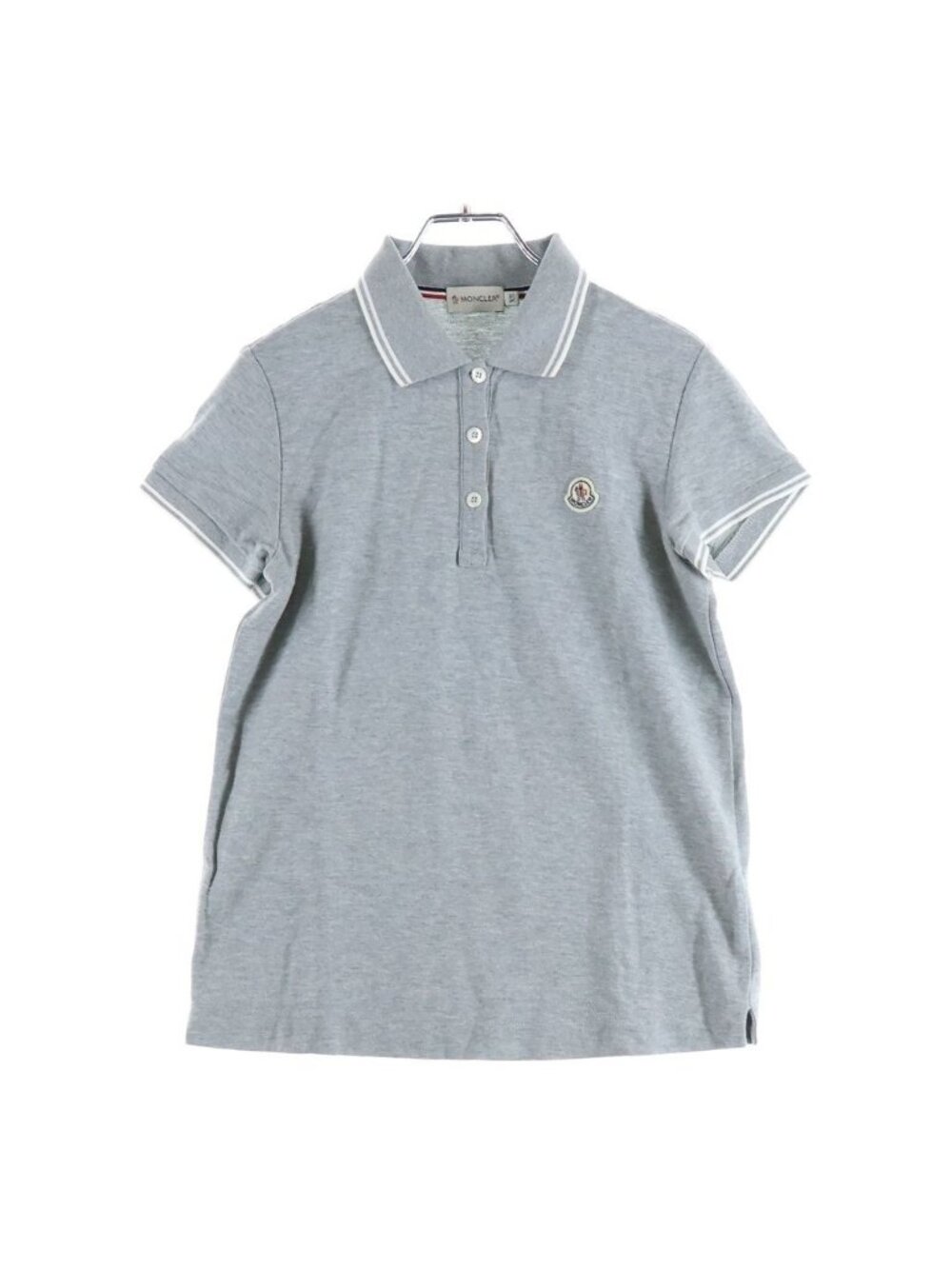 Moncler Maglia Polo Manica Corta Logo Design Short Sleeve Shirt Gray